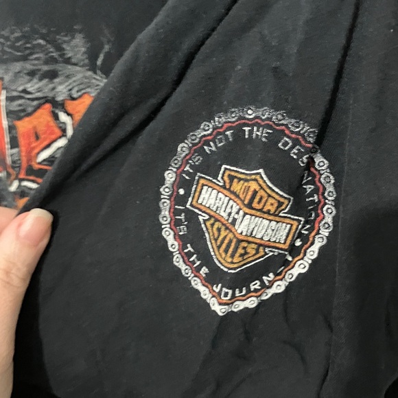 Harley-Davidson Black and Red Graphic Tee - Picture 4 of 5